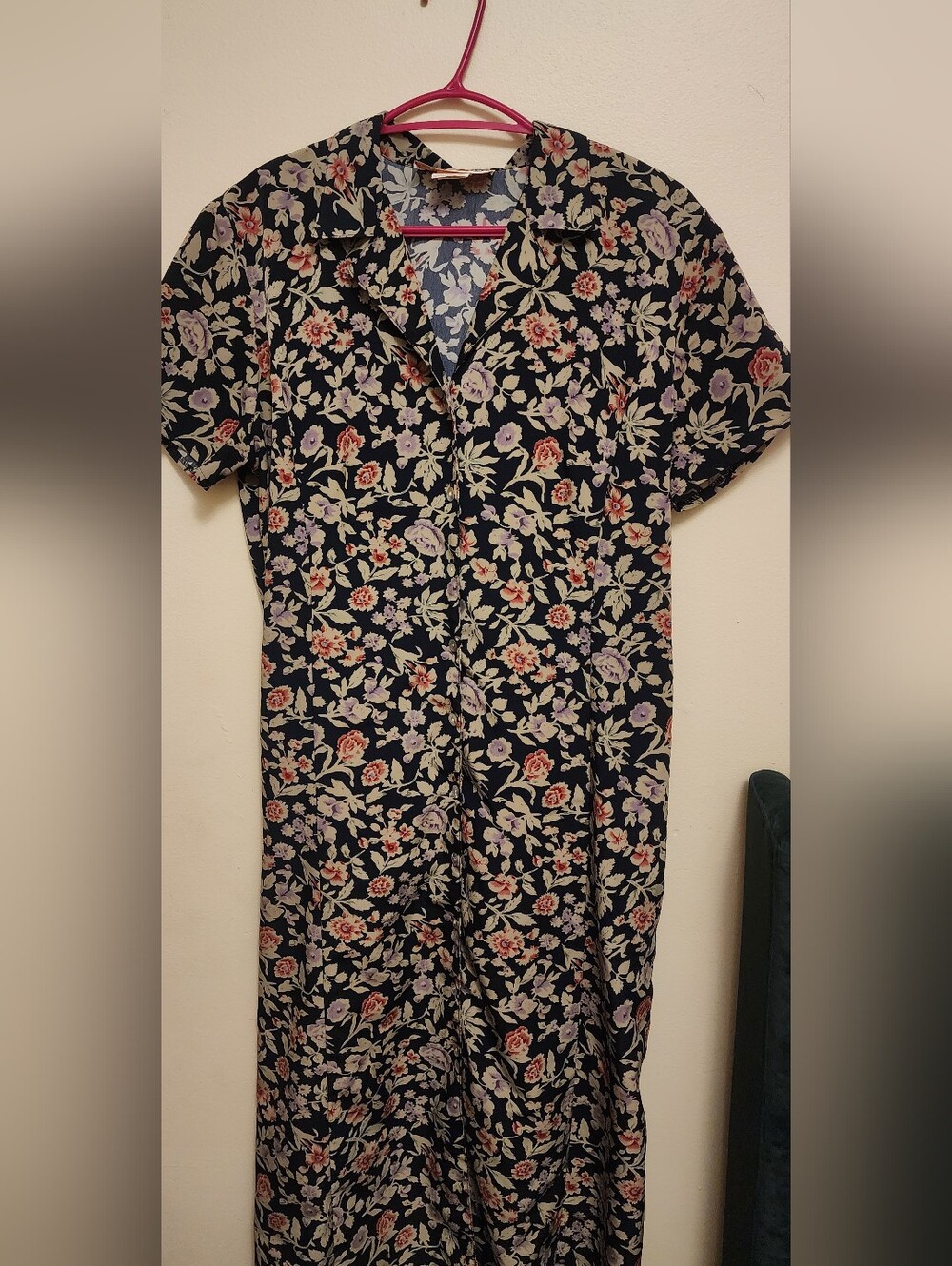 L Vintage 90s Grunge Floral  Maxi Courtney Love Witchy